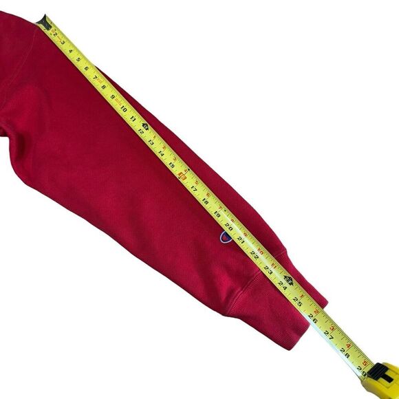 Vtg Champion Reverse Weave Red Embroidered Sweatshirt Sz M Unisex Athleisure - Picture 7 of 7